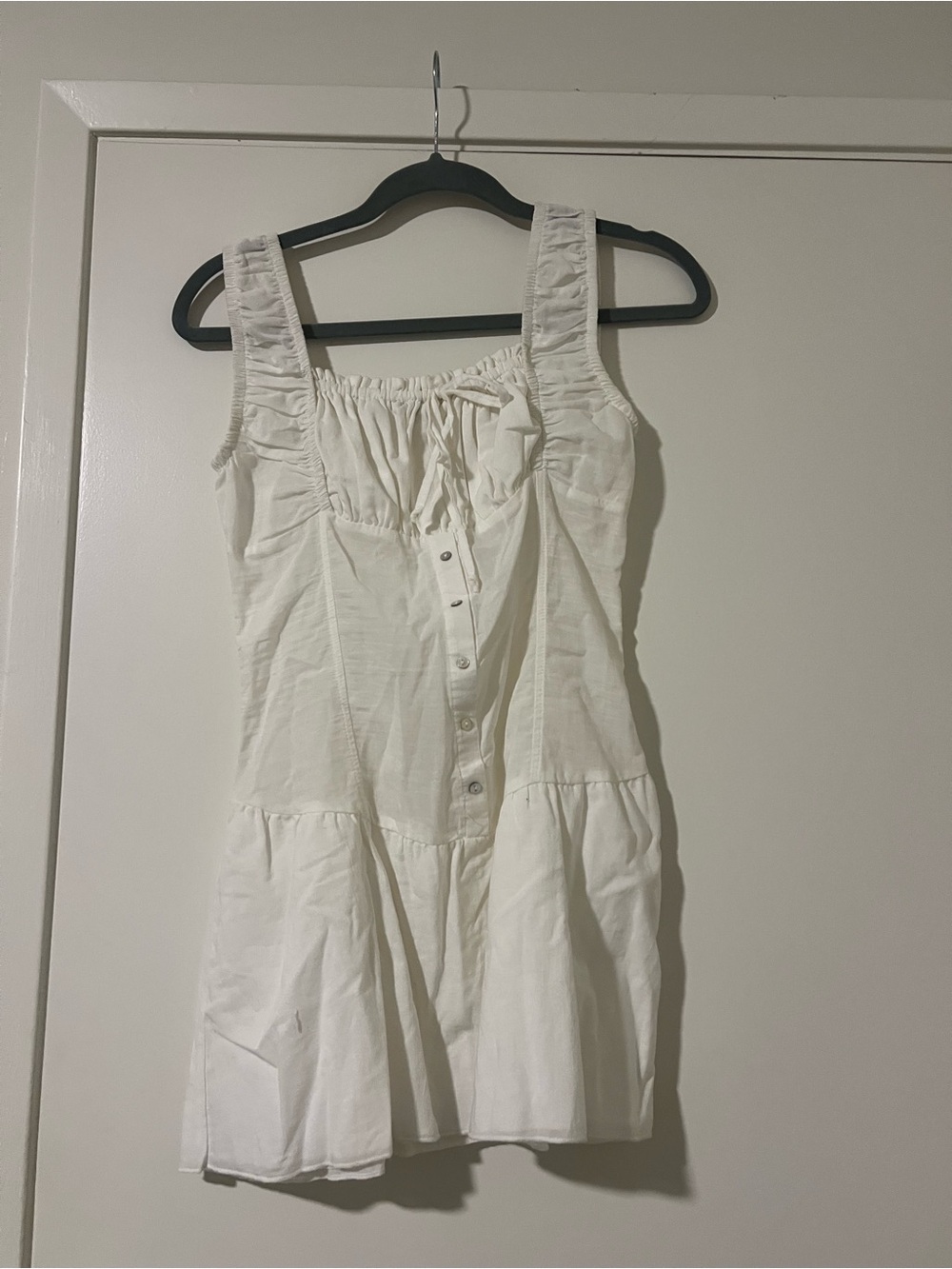 Frankie's Bikinis White Smocked Sundress